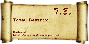 Tomay Beatrix névjegykártya